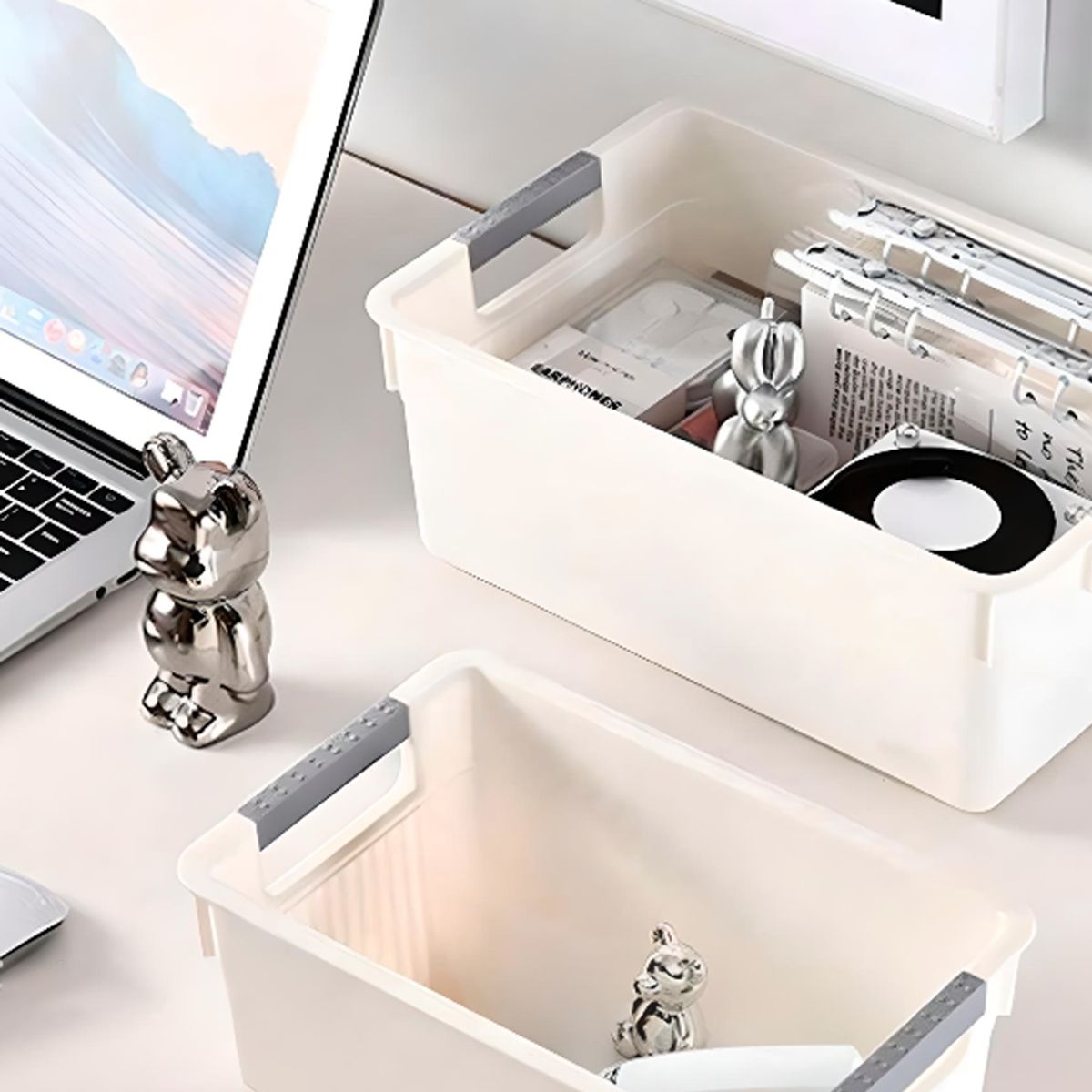 HYGGE - Organizador Cesta de Almacenamiento Rectangular Grande