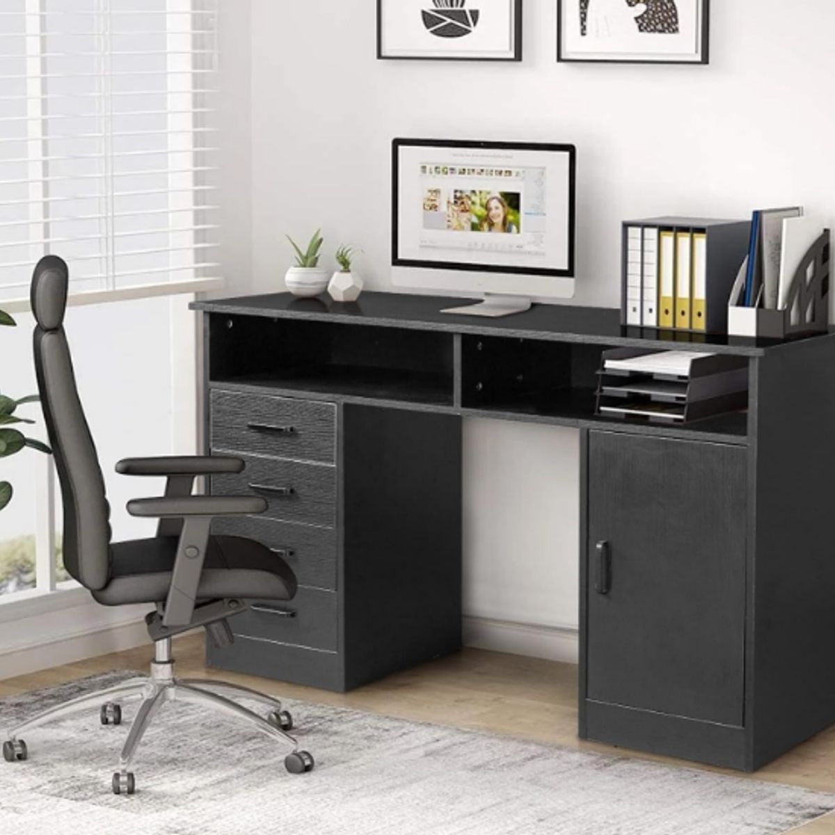 NACION MUEBLES - ESCRITORIO NACION MUEBLES DYLAN COLOR NEGRO