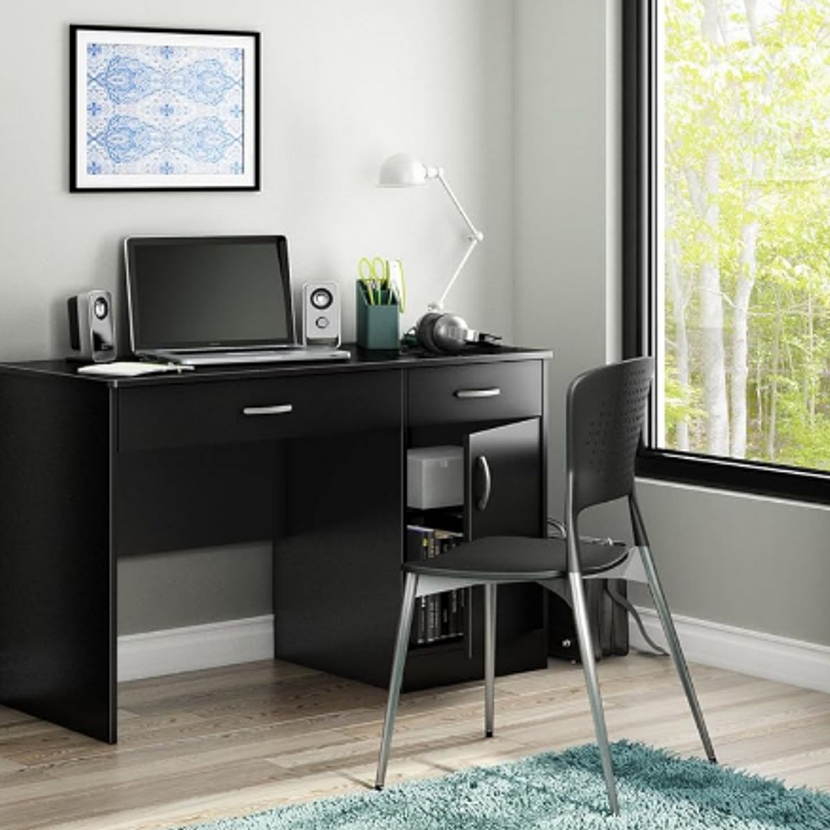 NACION MUEBLES - ESCRITORIO NACION MUEBLES JUSTIN COLOR NEGRO