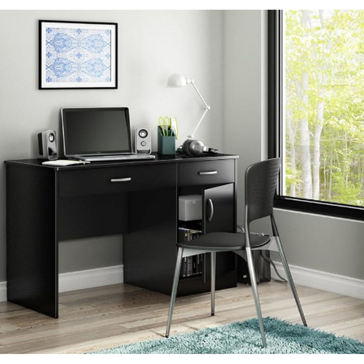 NACION MUEBLES - ESCRITORIO NACION MUEBLES JUSTIN COLOR NEGRO