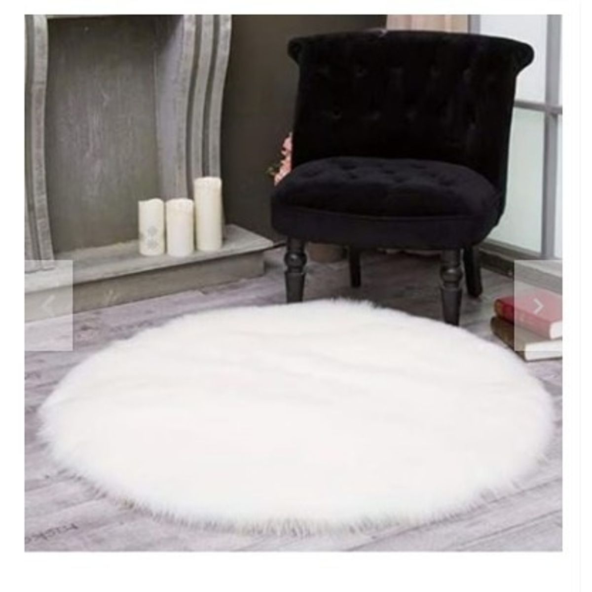 GENERICO - Bajada de Cama Redonda 100cm blanco