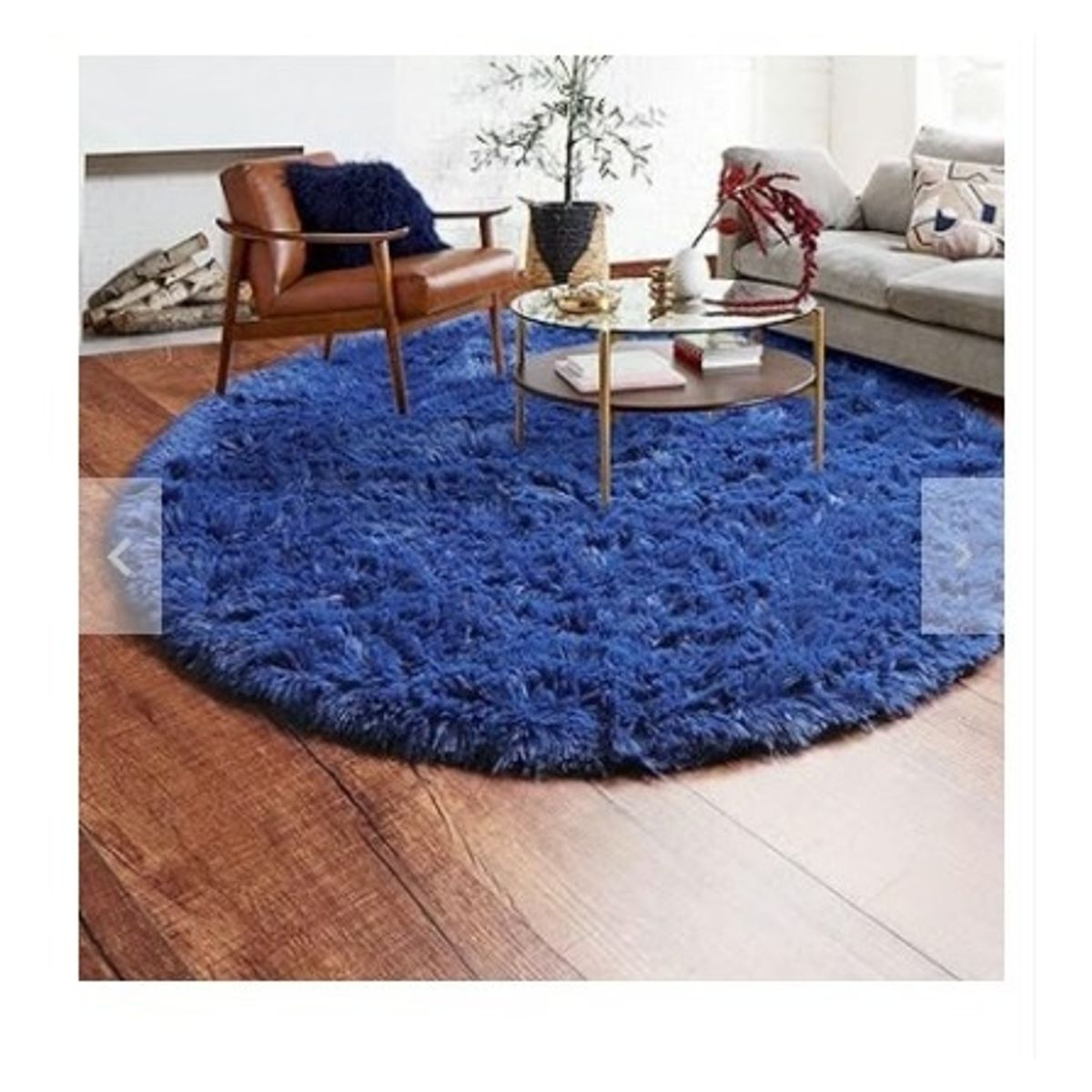 GENERICO - Bajada de Cama Redonda 100cm azul marino