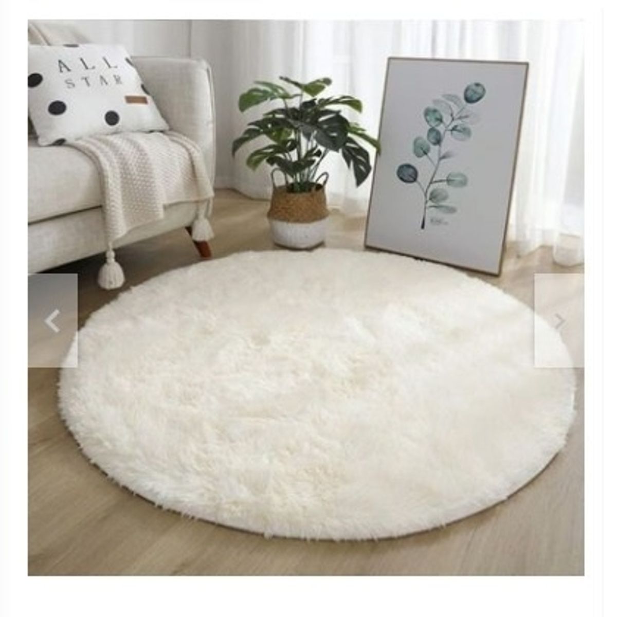 GENERICO - Bajada de Cama Redonda 100cm perla