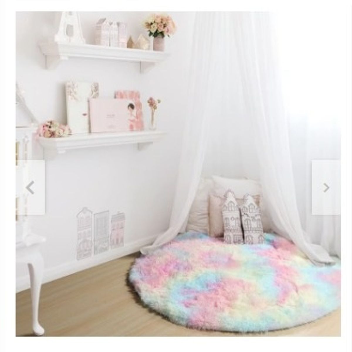 GENERICO - Bajada de Cama Redonda 100cm arco iris