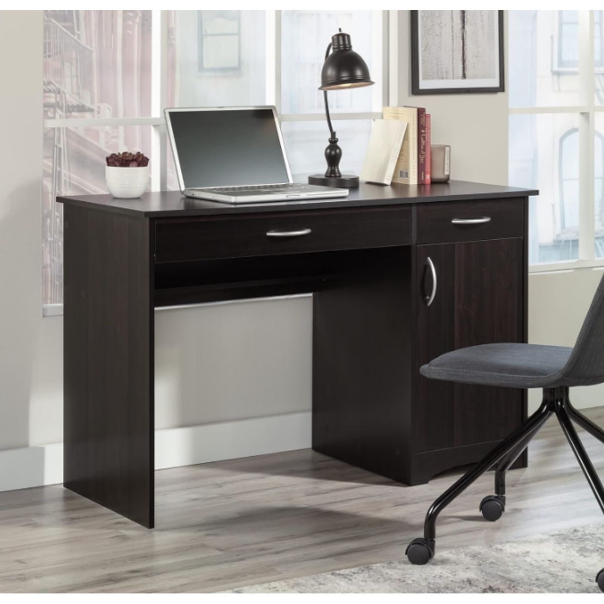 NACION MUEBLES - ESCRITORIO NACION MUEBLES SOLGALEO COLOR MARRÓN