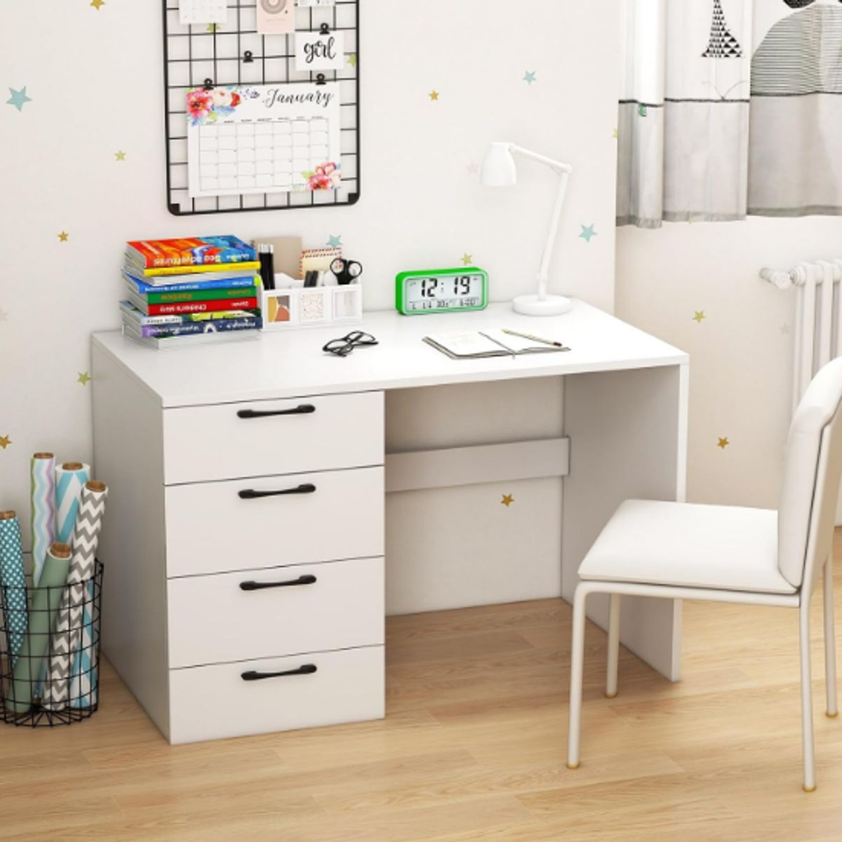 NACION MUEBLES - ESCRITORIO NACION MUEBLES LUANA COLOR BLANCO