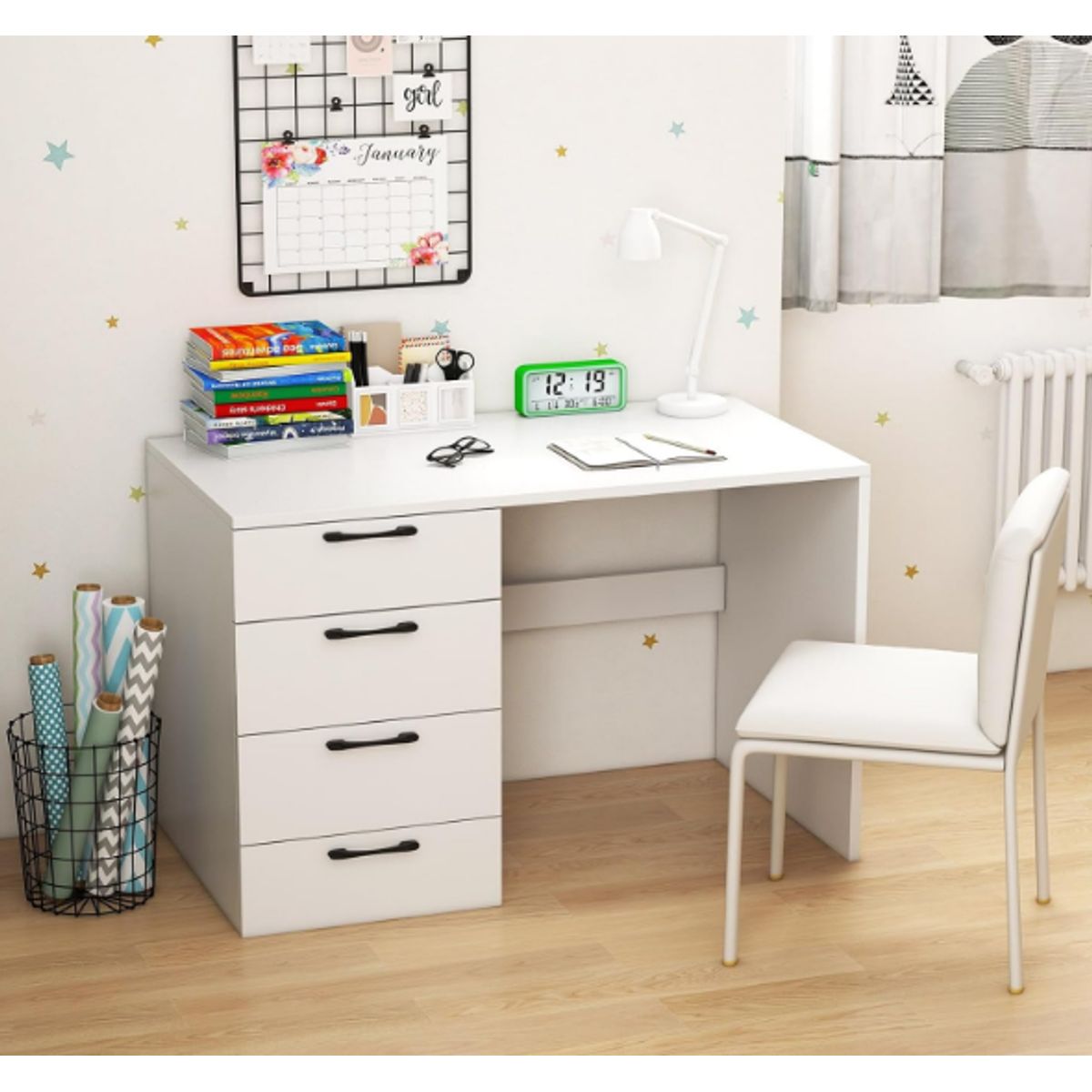 NACION MUEBLES - ESCRITORIO NACION MUEBLES LUANA COLOR BLANCO