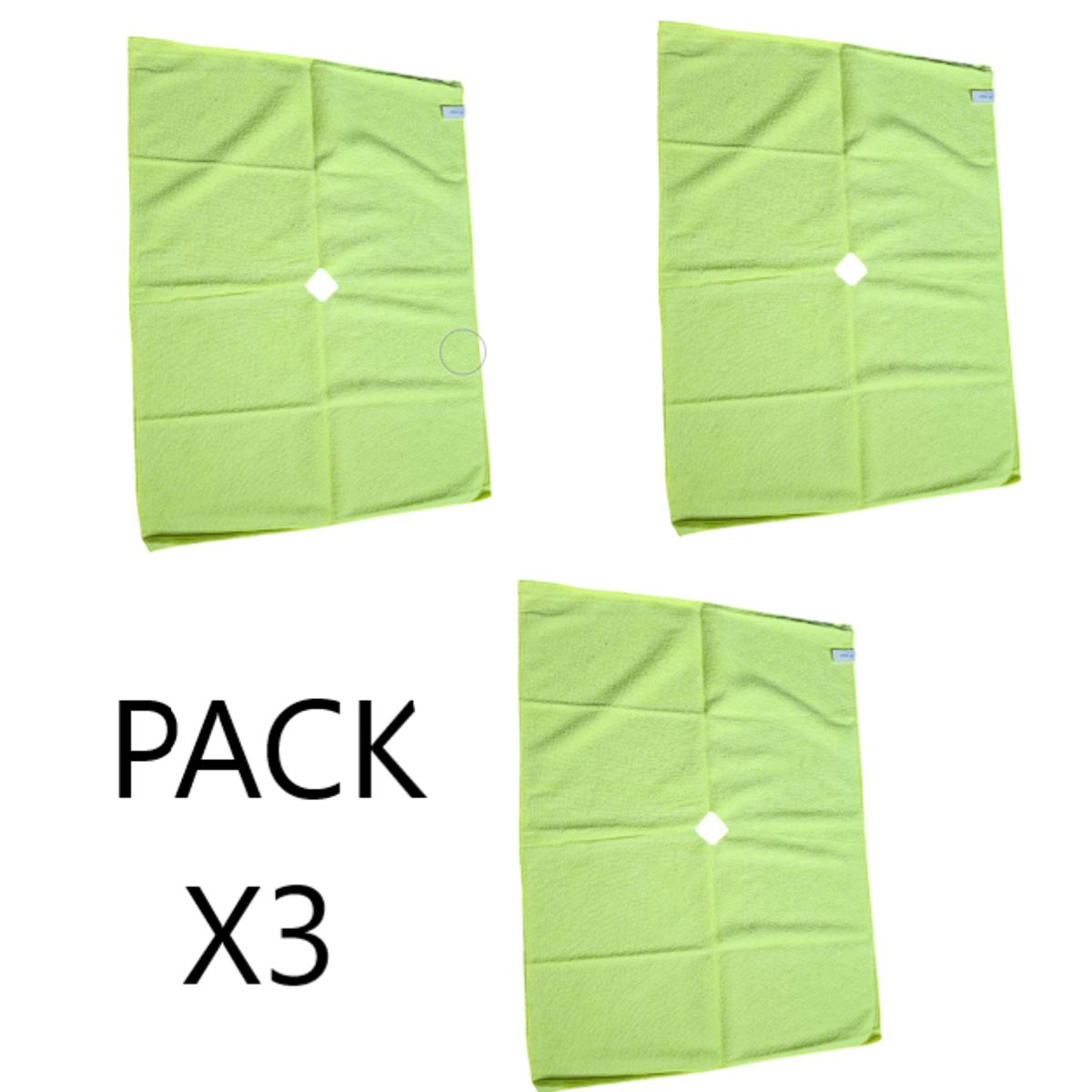 GENERICO - PACK X3 TRAPEADOR DE MICROFIBRA 50X70CM SIN PELUSA