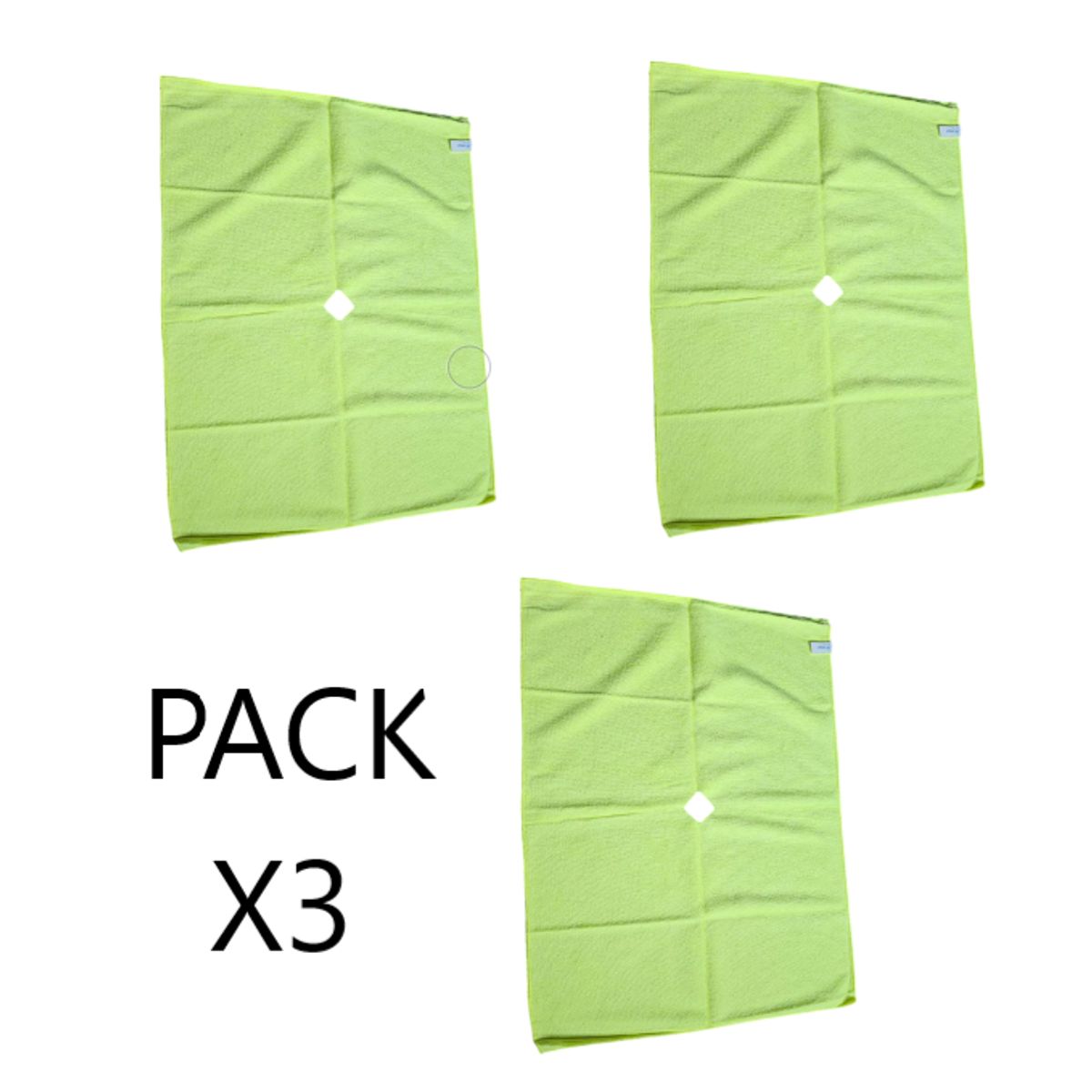 GENERICO - PACK X3 TRAPEADOR DE MICROFIBRA 50X70CM SIN PELUSA