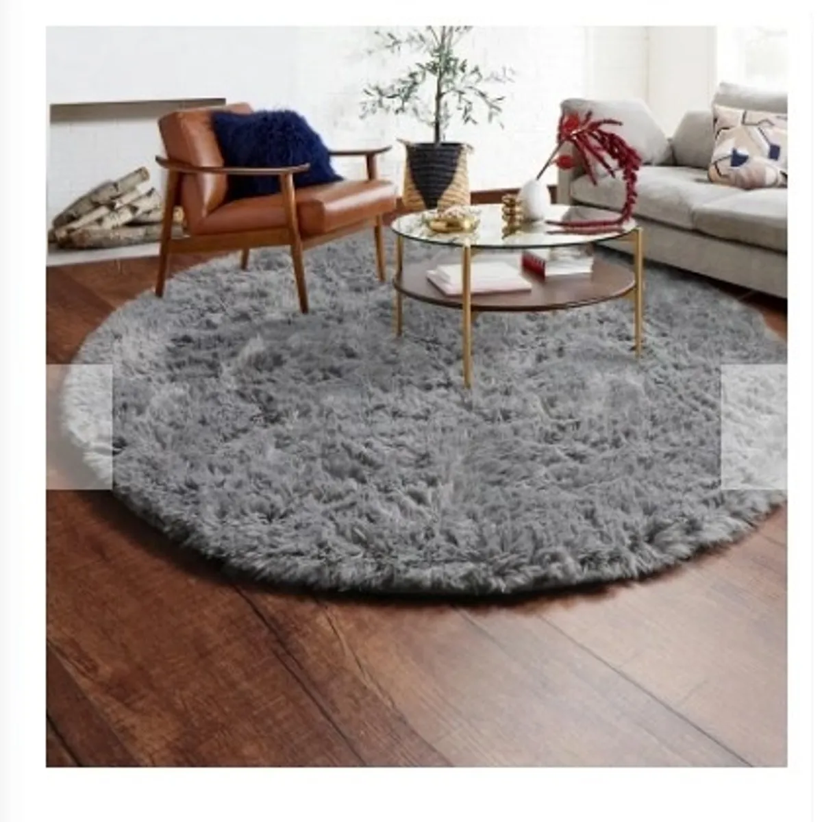 GENERICO - Bajada de Cama Redonda 150cm plomo