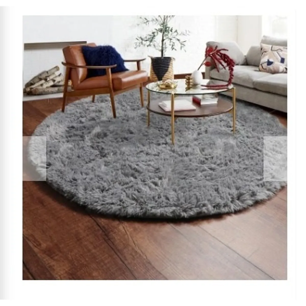 GENERICO - Bajada de Cama Redonda 150cm plomo