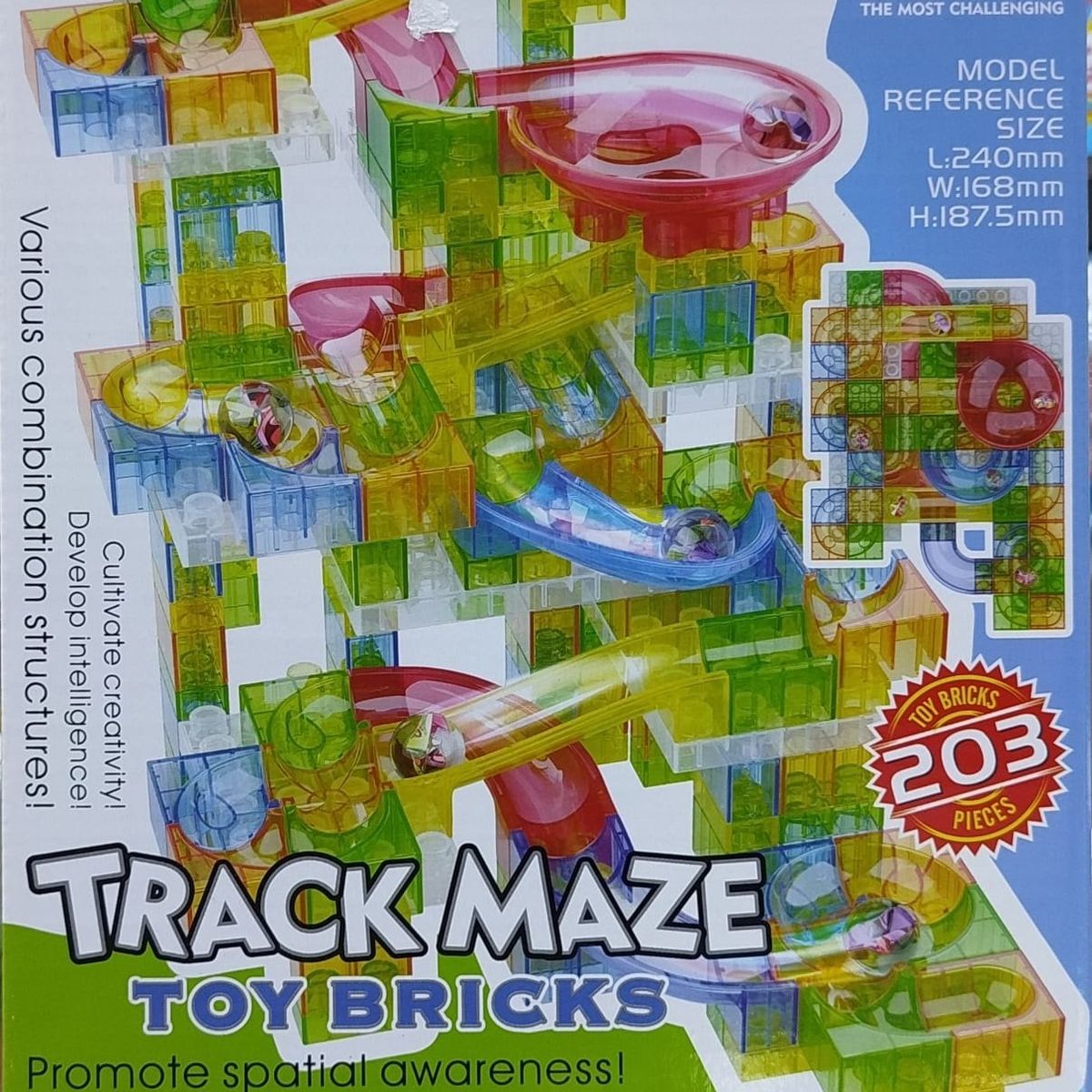 GENERICO - Juego Laberinto  de Construcción TRACK MAZE 203 Pcs