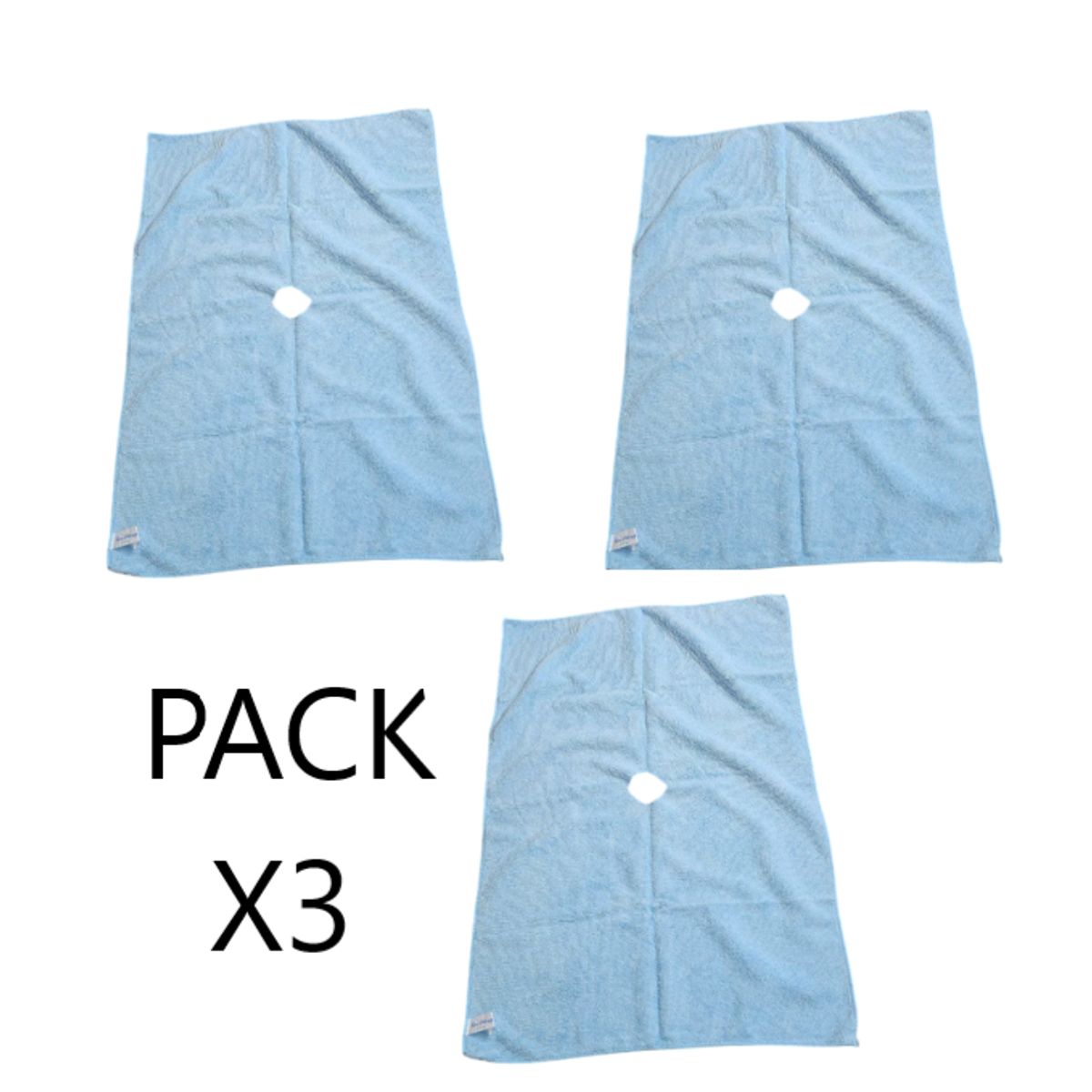 GENERICO - PACK X3 TRAPEADOR DE MICROFIBRA 50X70CM SIN PELUSA