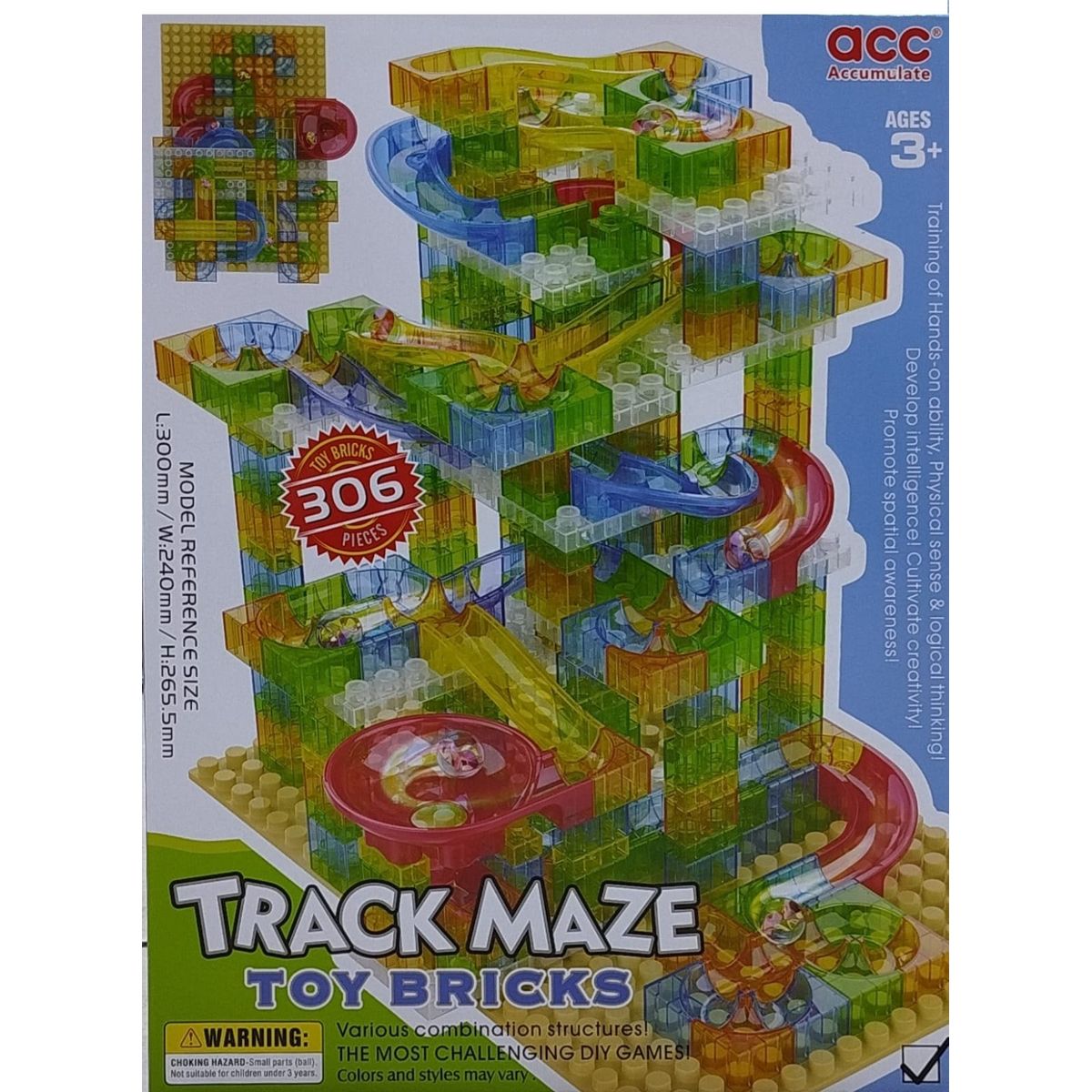 GENERICO - Juego Laberinto  de Construcción TRACK MAZE 306 Pcs