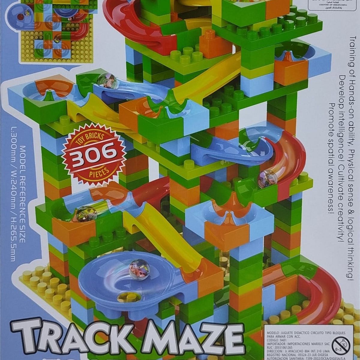GENERICO - Juego Laberinto  de Construcción TRACK MAZE 306 Pcs