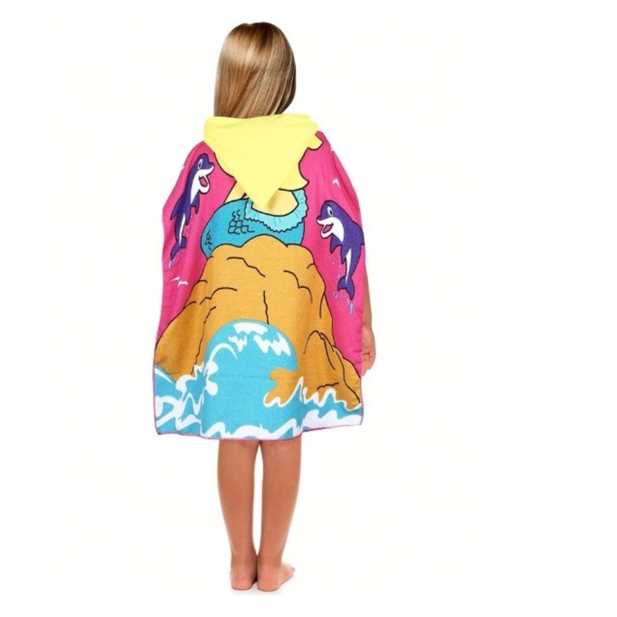 GENERICO - Toalla de Baño Tipo Capa con Capucha sirena para Niñas Verano