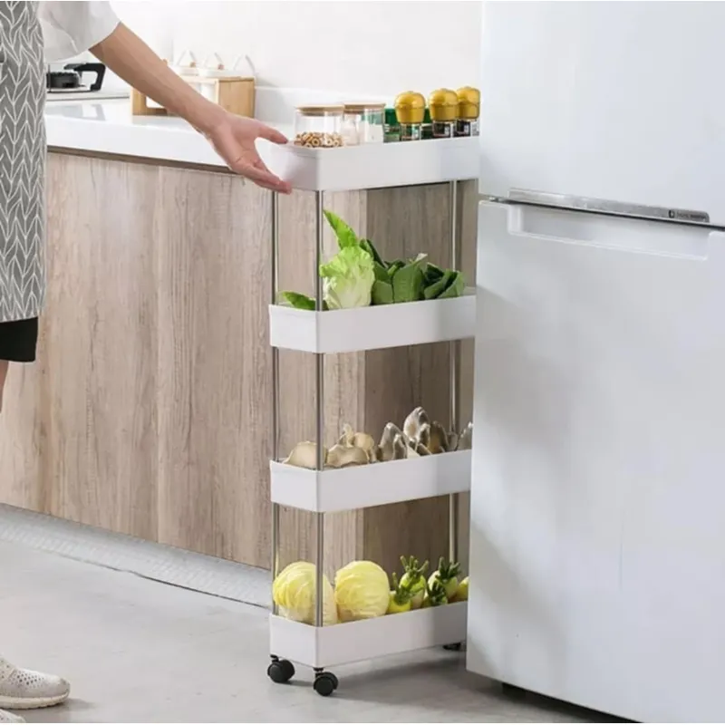 GENERICO - Carrito de 4 pisos Almacenamiento De Espacios Pequeños de Cocina