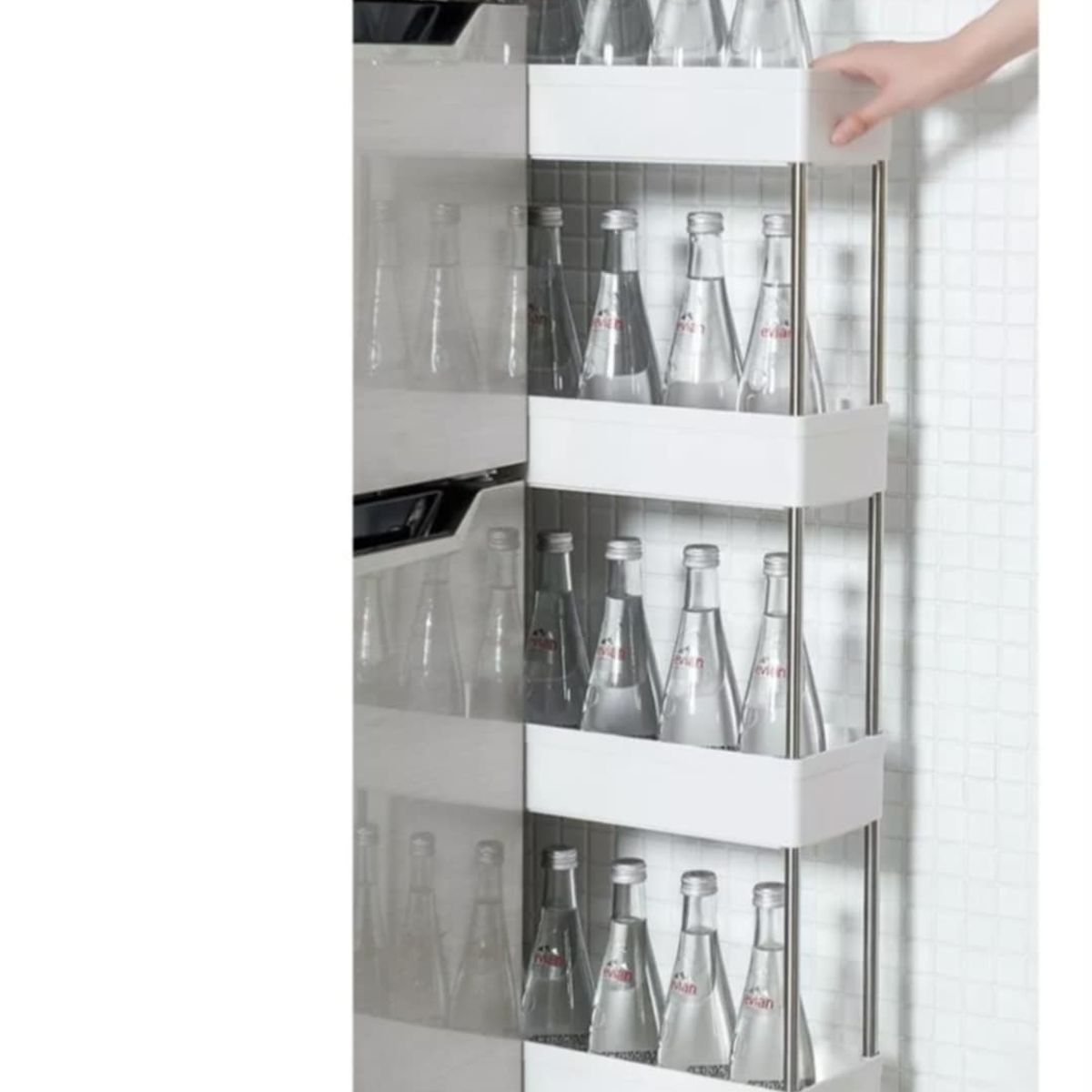 GENERICO - Carrito de 4 pisos Almacenamiento De Espacios Pequeños de Cocina