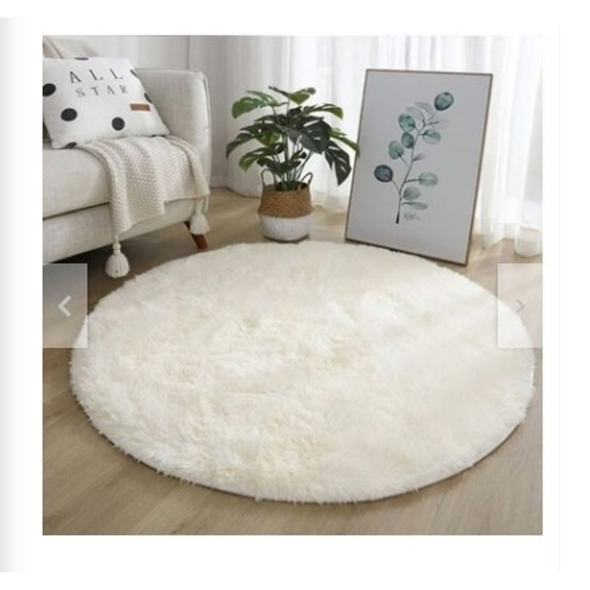 GENERICO - Bajada de Cama Redonda 150cm perla