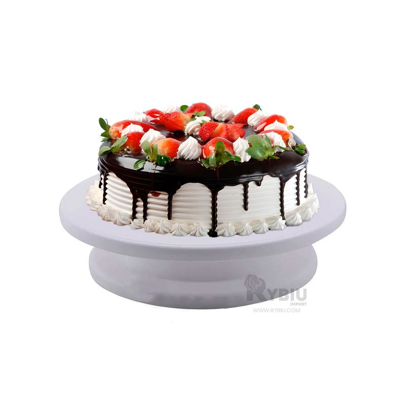 RYBIU IMPORT - Pack2 Soporte Rotativa para Pastel Blanco Y+Regalo Agendita