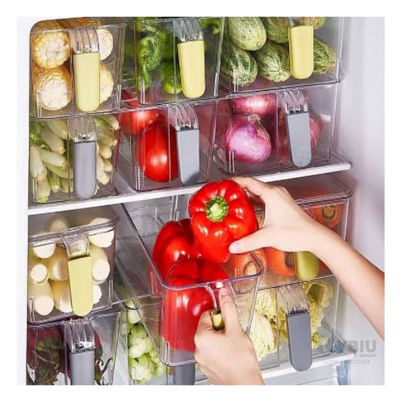 RYBIU IMPORT - Pack2 Bandeja Rectangular con Asa en Acrilico Transparente