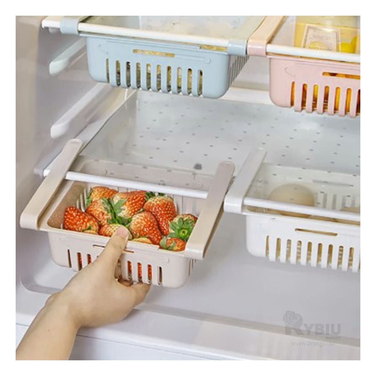 RYBIU IMPORT - Pack5 Set de Cestas Practico en Multicolor Y+Regalo Stickers