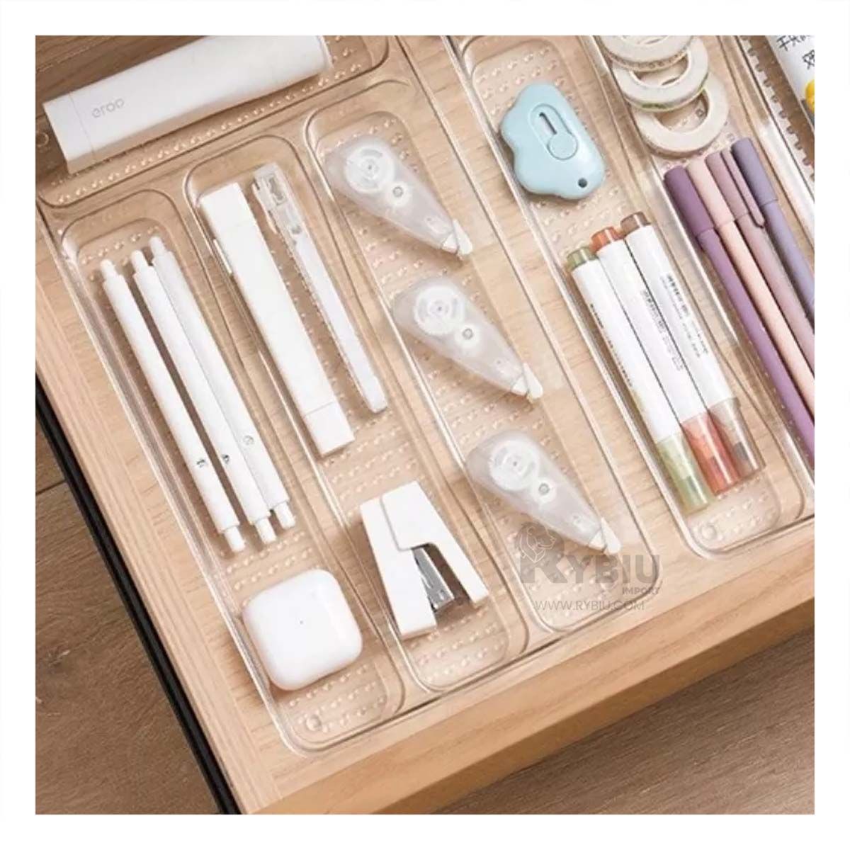 RYBIU IMPORT - Pack2 Fuente Elegante de 3 de 27x18x5cm Y+Regalo Stickers