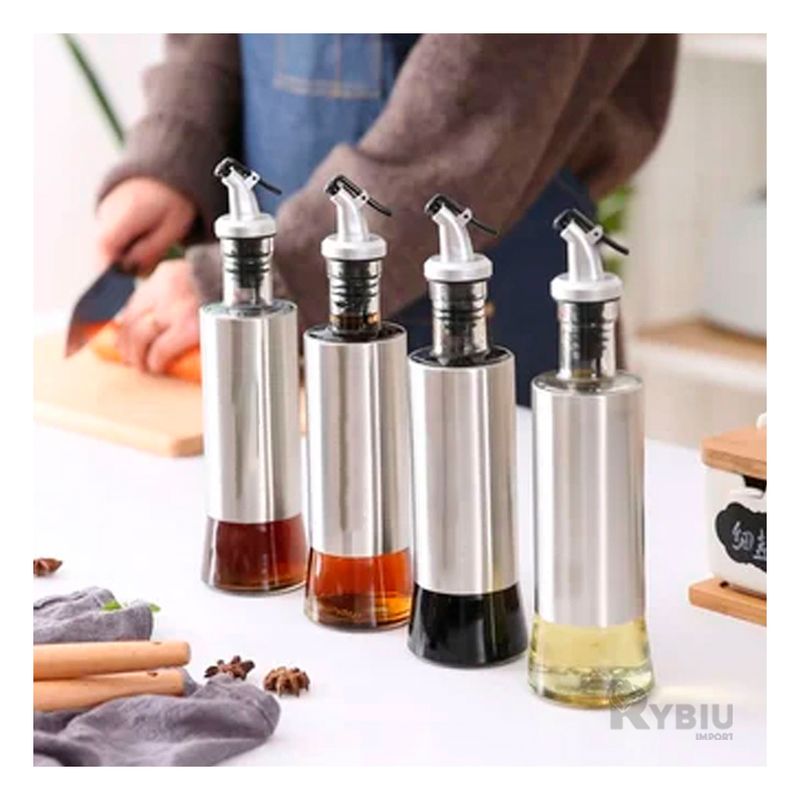 RYBIU IMPORT - Pack2 Aceitero en Forma de Frasco de Vidrio Pico 300 ml