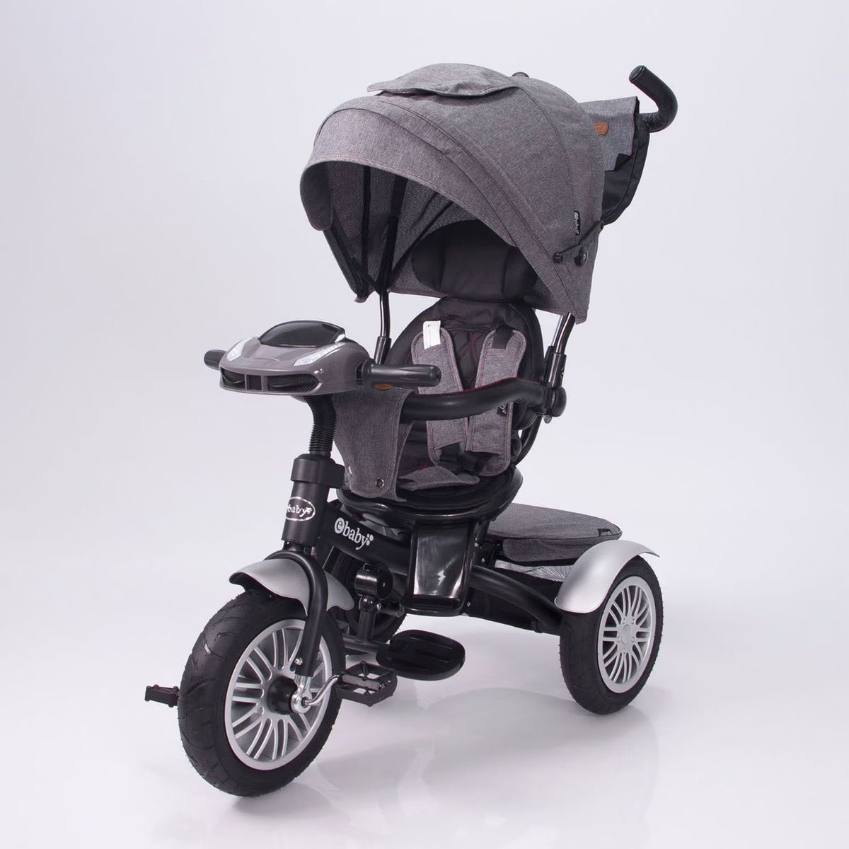EBABY - Triciclo Guiador Ebaby "ZOE" USB 360 Gris