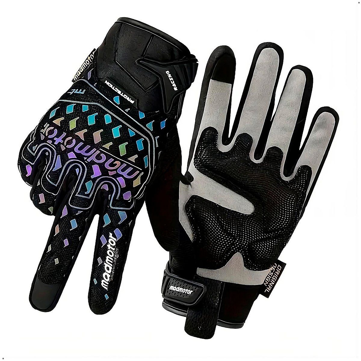 GENERICO - Guantes de motociclismo madmotor reflectantes uso pantalla táctil