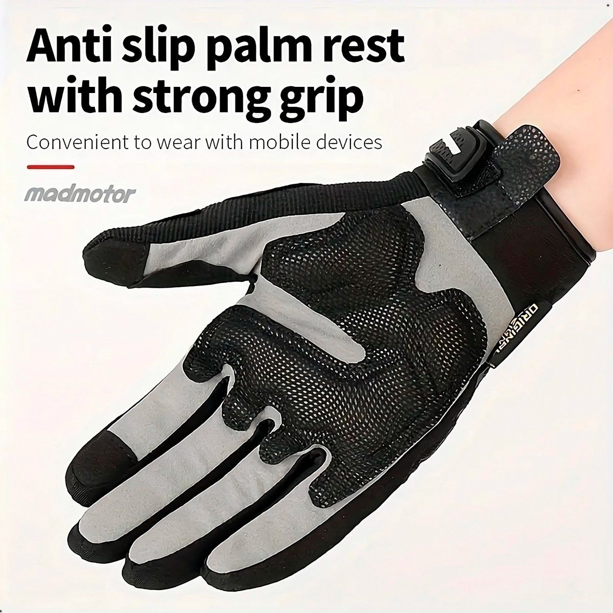 GENERICO - Guantes moto ciclismo madmotor reflectante protección nudillo