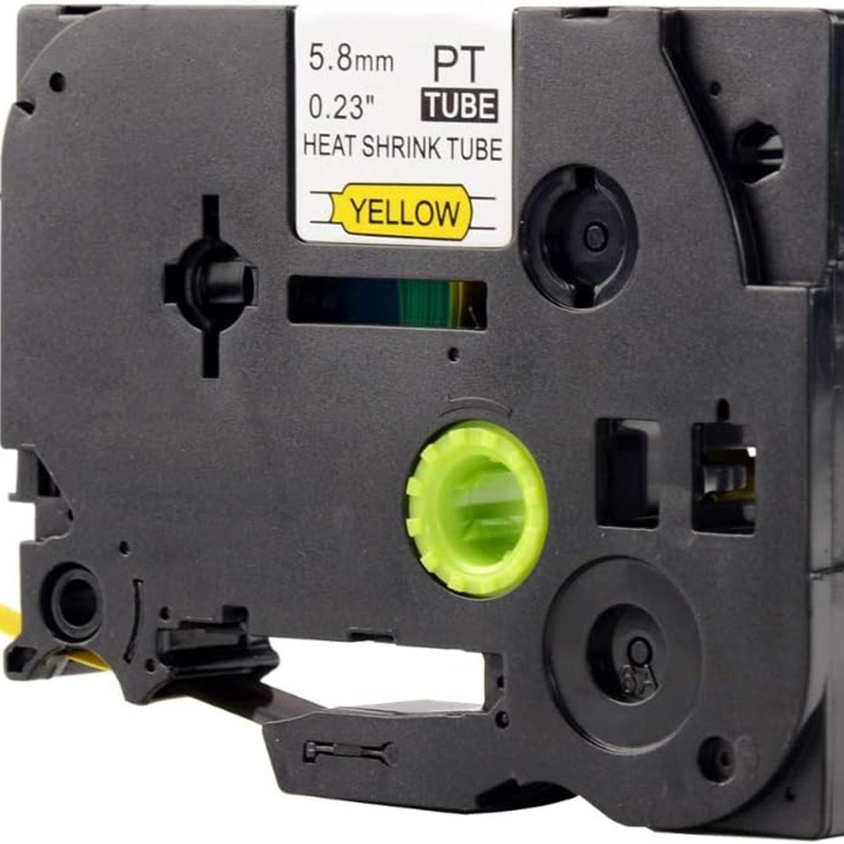 GENERICO - CINTA BROTHER COMPATIBLE HSe-611 5-8MM LETRA NEGRO SOBRE AMARILLO