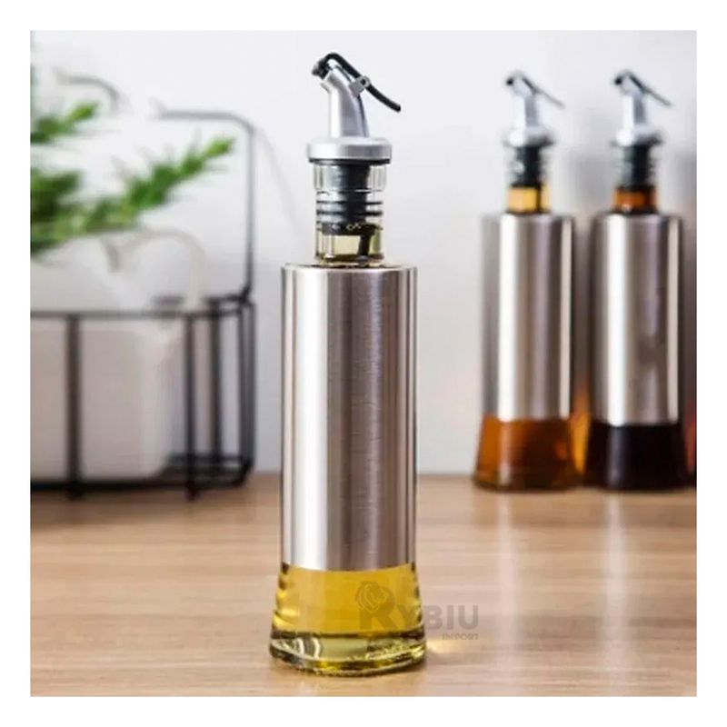 RYBIU IMPORT - Pack2 Aceitero en Forma de Recipiente de Vidrio Pico 500 ml