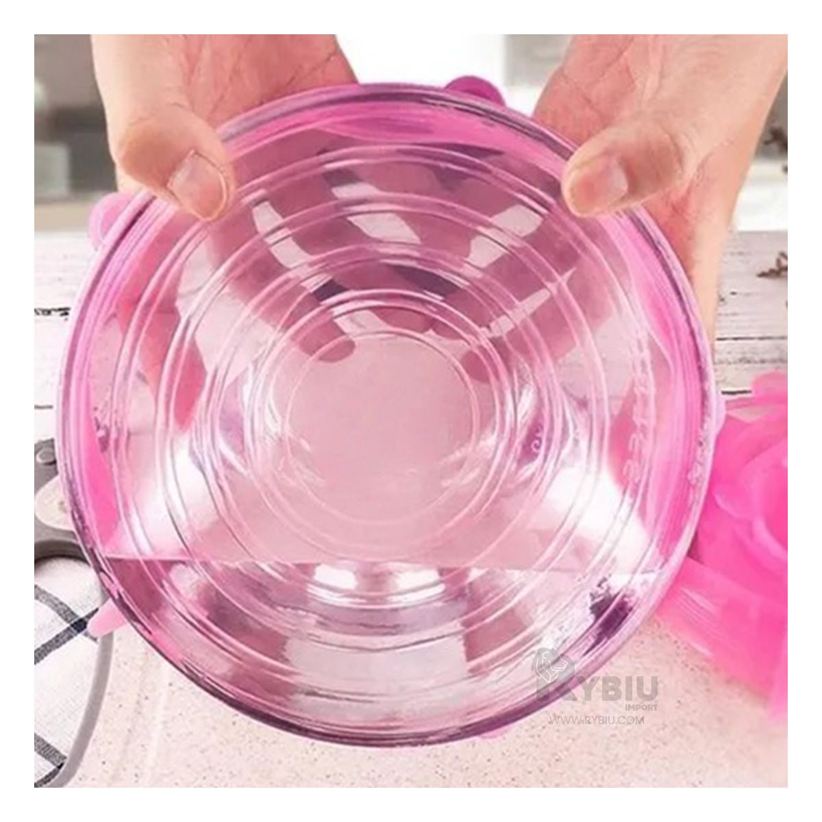 GENERICO - Pack2 Cubiertas de Silicona Extendibles Reutilizables Rosado