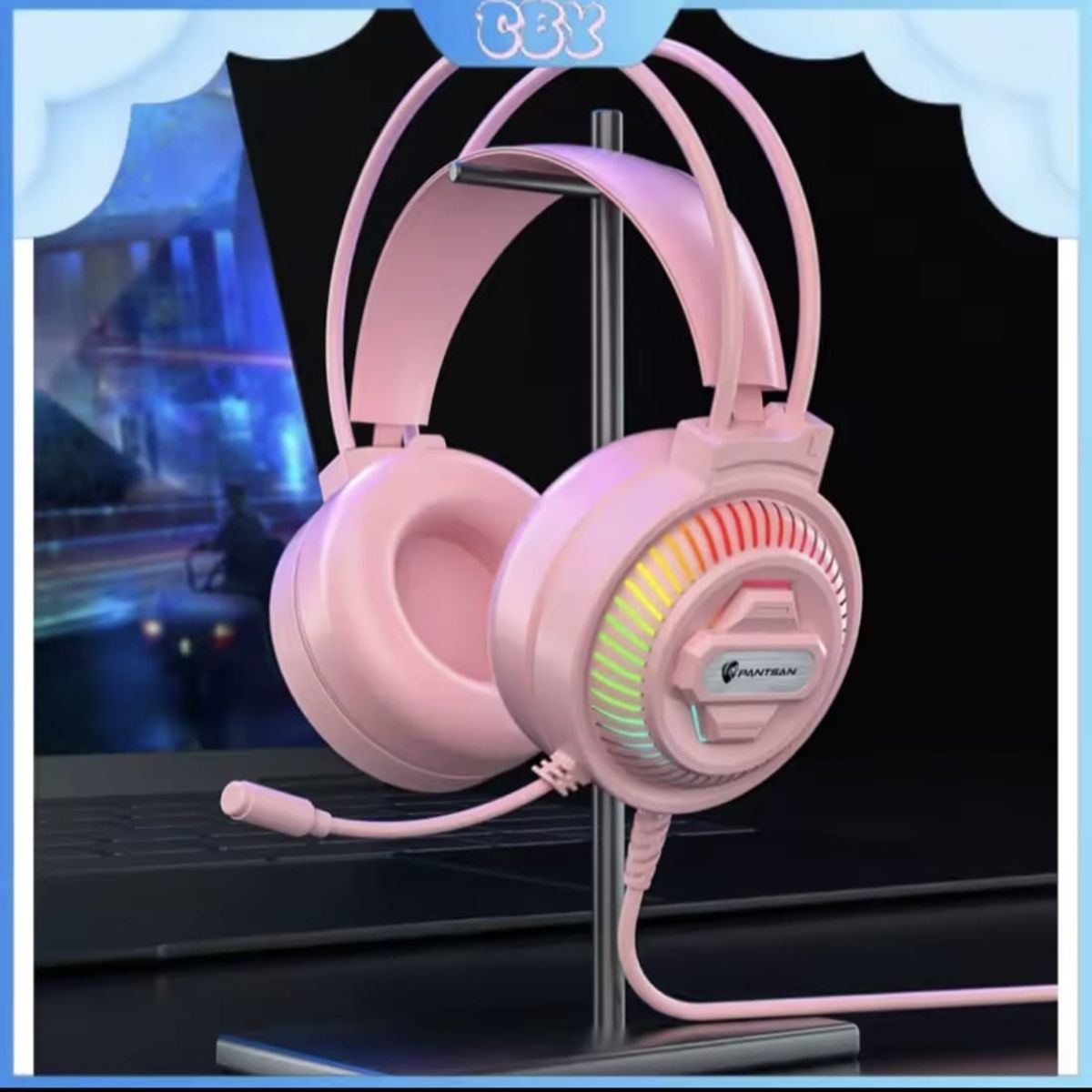 GENERICO - Audífono Gamer con Luces RGB y Micrófono para Pc