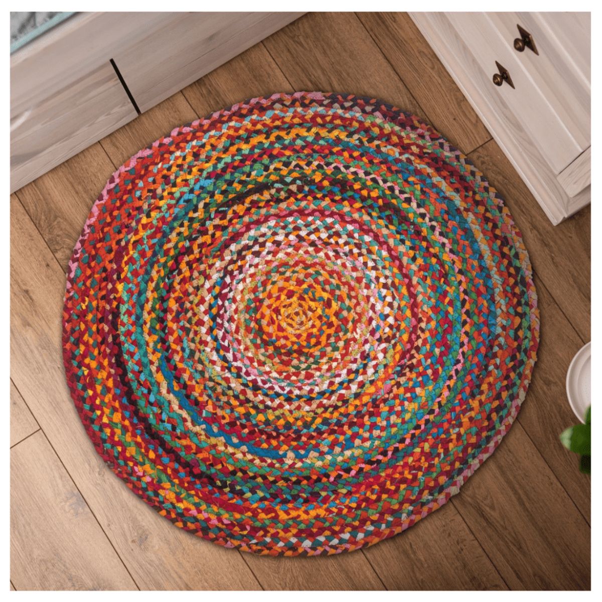 GENERICO - Alfombra CHINDI multi redondo IC-10207 Medidas: 1.20 diámetro