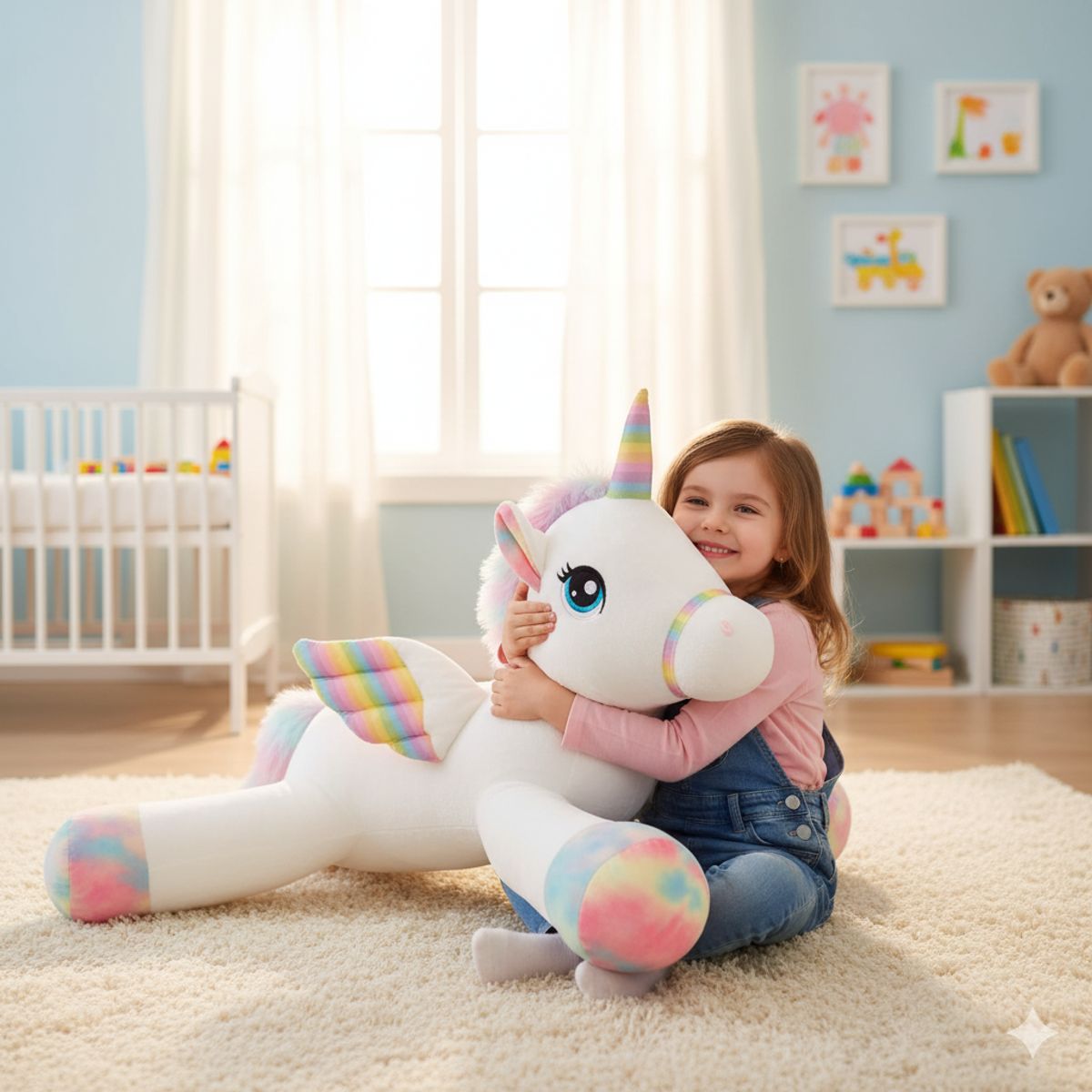 GENERICO - Peluche Gigante Kawaii Unicornio Blanco