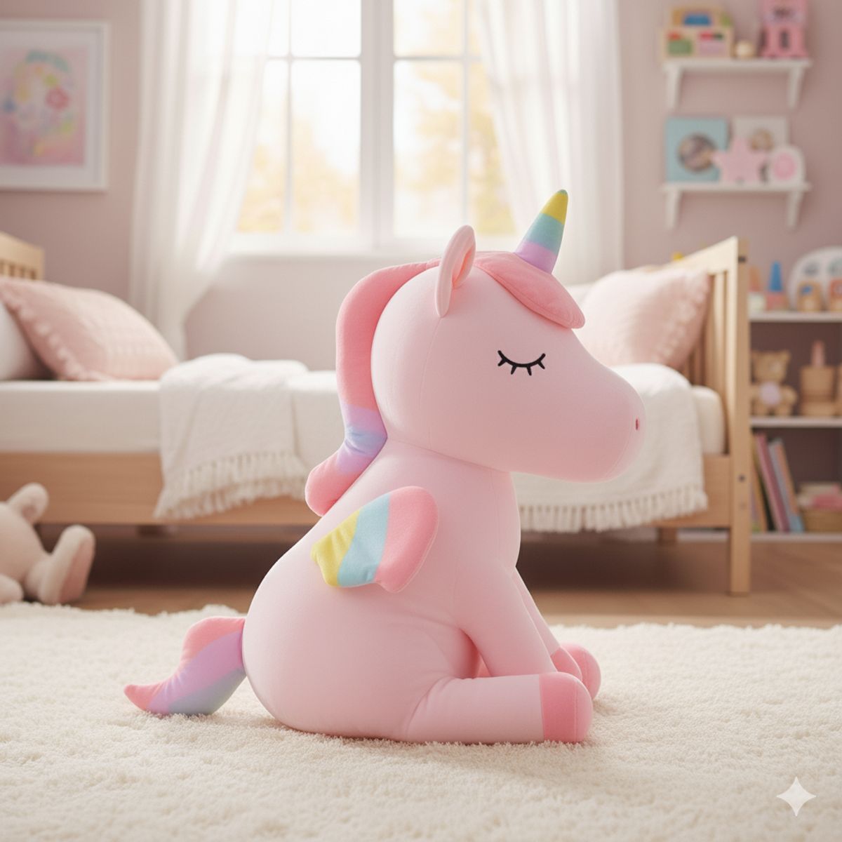 GENERICO - Peluche Gigante Kawaii Unicornio Rosado