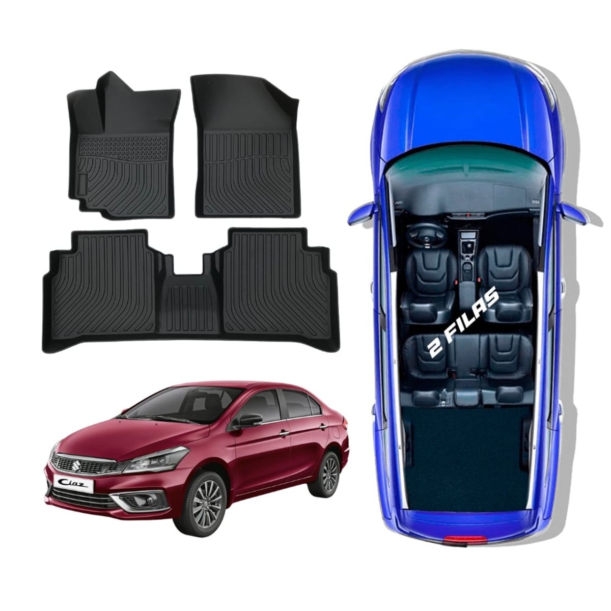 GENERICO - PROTECTOR CUBRE PISO 5D  SUZUKI CIAZ 2015-2023