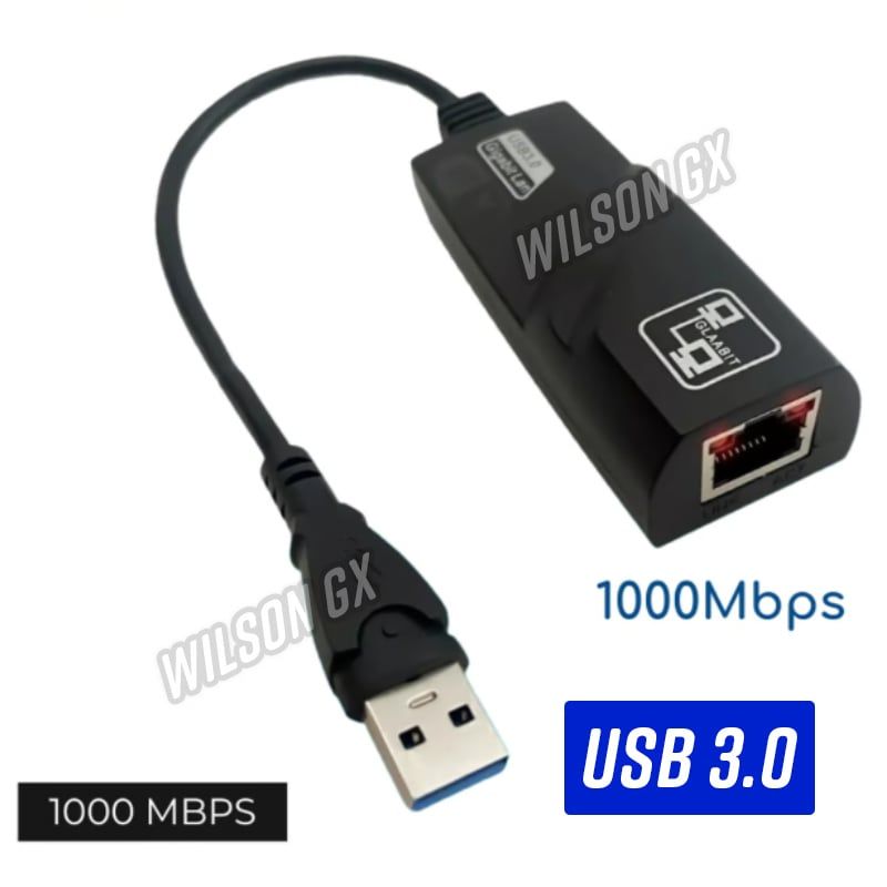 GENERICO - Adaptador USB 3.0 a RJ45 Ethernet Cable Lan Internet 1000 mbps