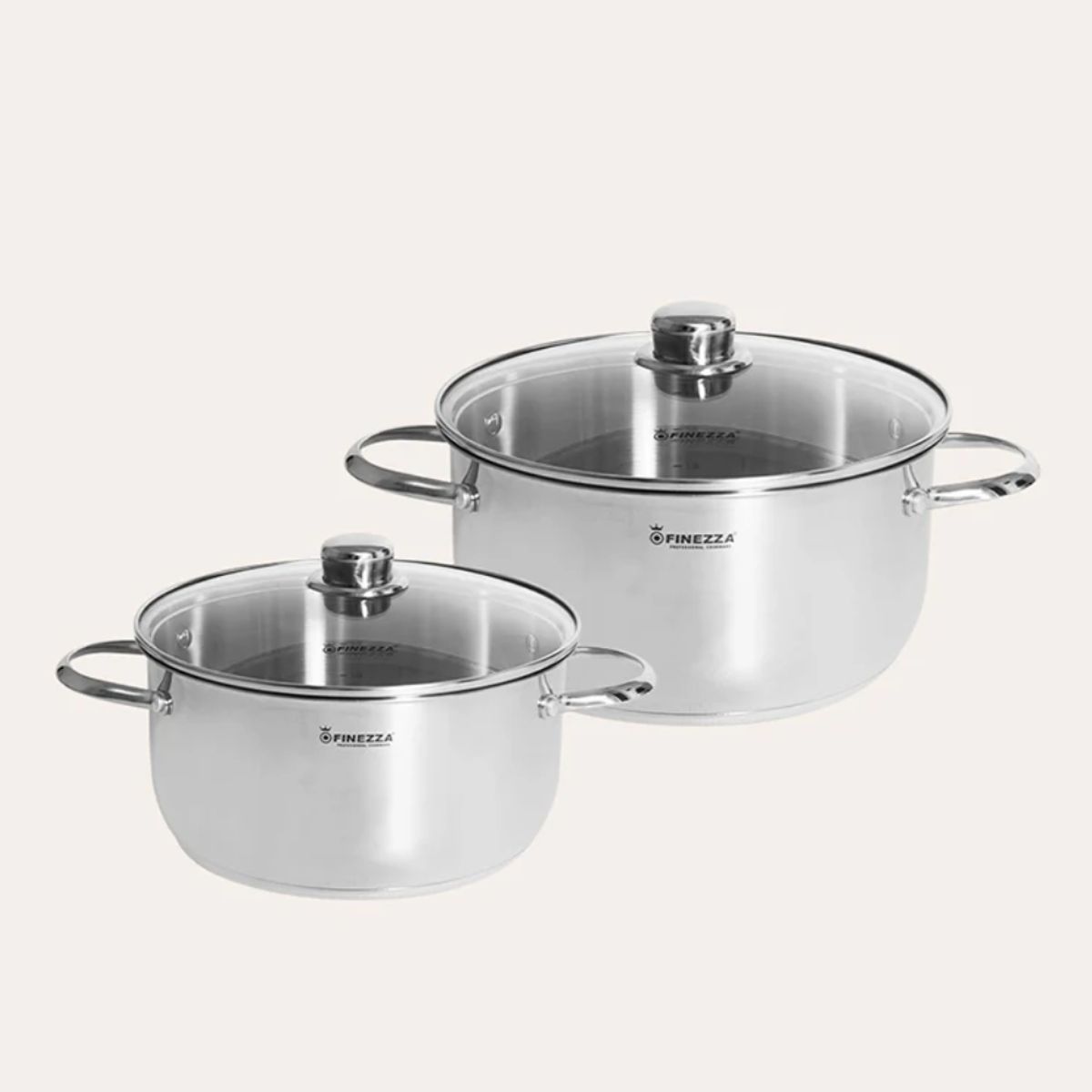FINEZZA - Juego de ollas de acero inoxidable 8 piezas FZ-976AE