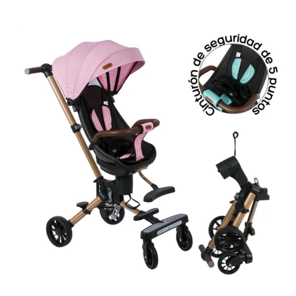 EBABY - Coche de Paseo Plegable Urban Walk Rosado