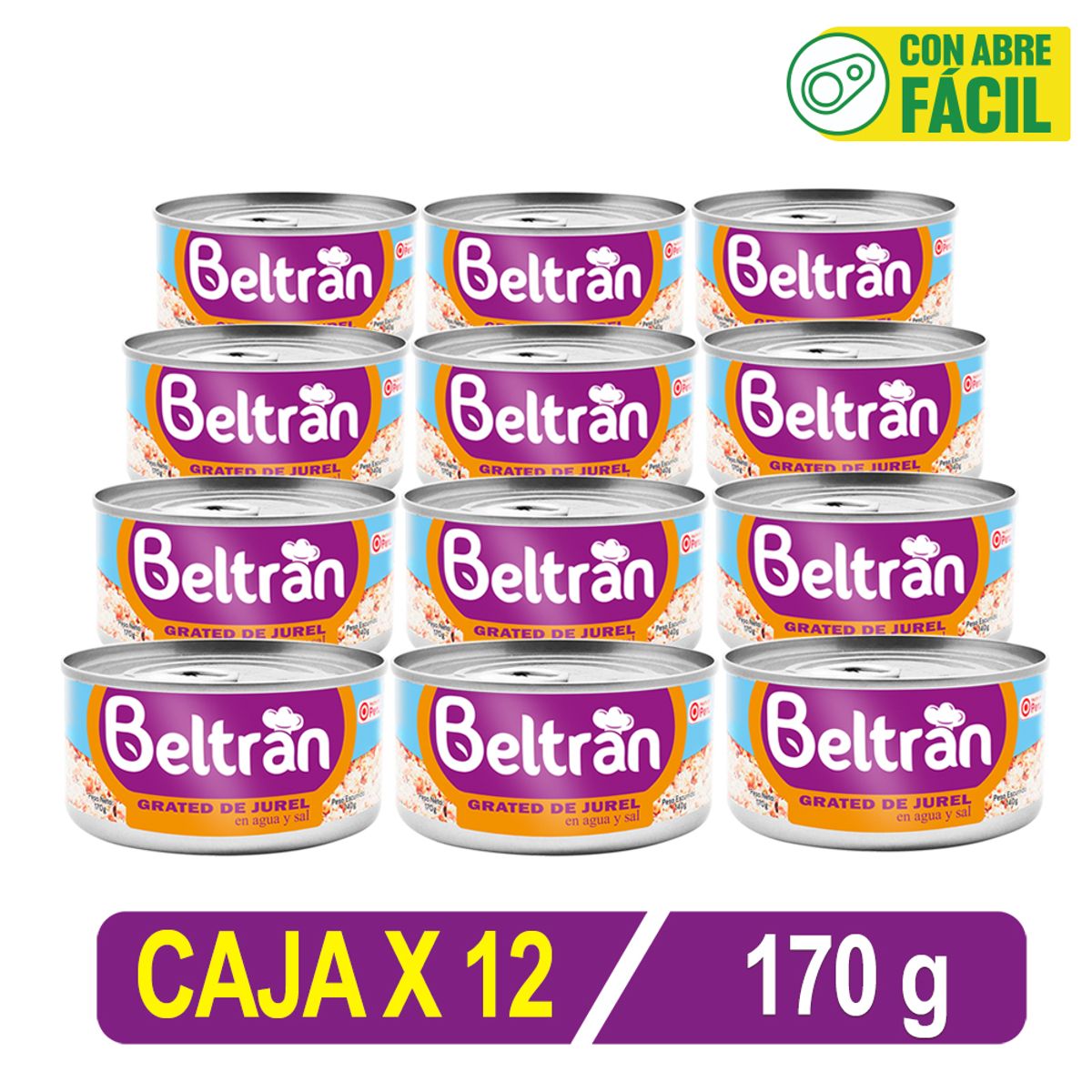 BELTRAN - Grated De Jurel Beltran En Agua Y Sal 170G Caja X 12 U.