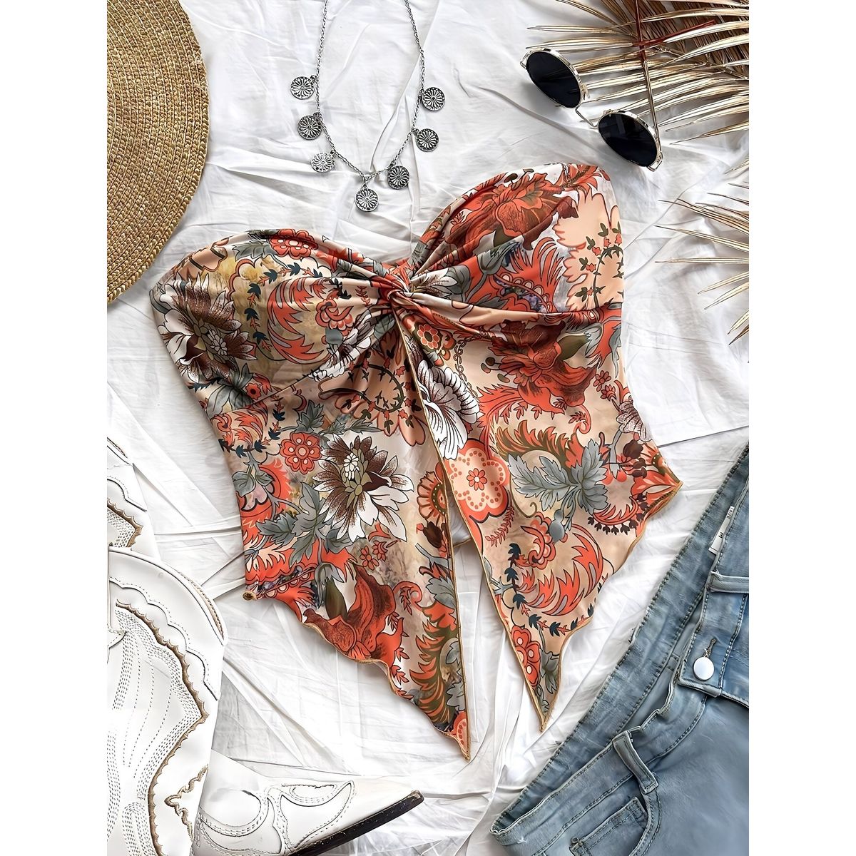 GENERICO - TOP LOLITAS FLORES MULTICOLOR CASUAL