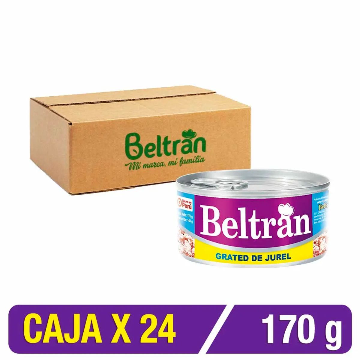 BELTRAN - Grated De Jurel Beltrán En Agua Y Sal 170G Caja X 24 U.