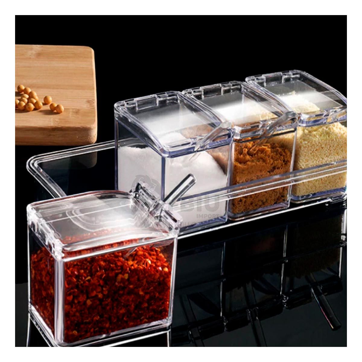 GENERICO - Especiero Versatil y Ligero Kit 4 Y+Envoltorio de Regalo