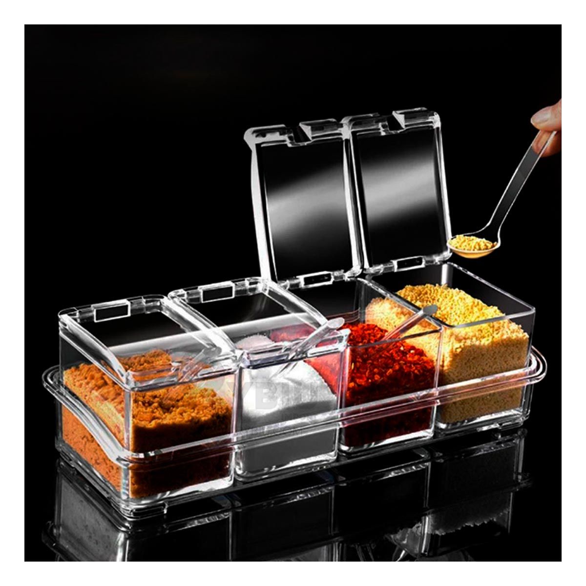 GENERICO - Especiero Versatil y Ligero Kit 4 Y+Envoltorio de Regalo