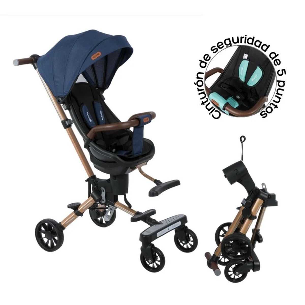 EBABY - Coche de Paseo Plegable Urban Walk Azul