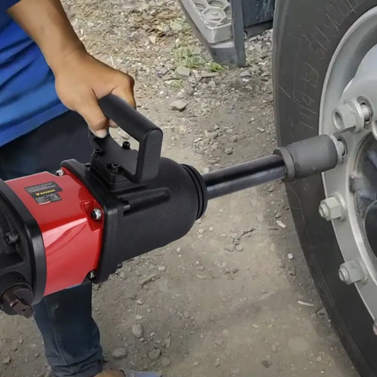 GENERICO - Llave de Impacto Neumática 1 Pulgada Cañón Largo