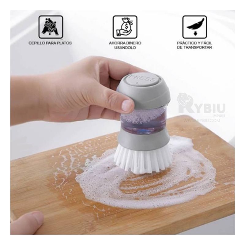 GENERICO - Pack2 Cepillo Practico para Lavar en Plomo Y+Papel de Regalo